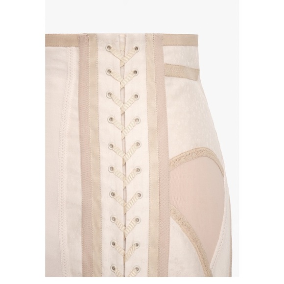 New! zara Ateller large lingerie style silk blend sheer two piece silk skirt. - Picture 6 of 16